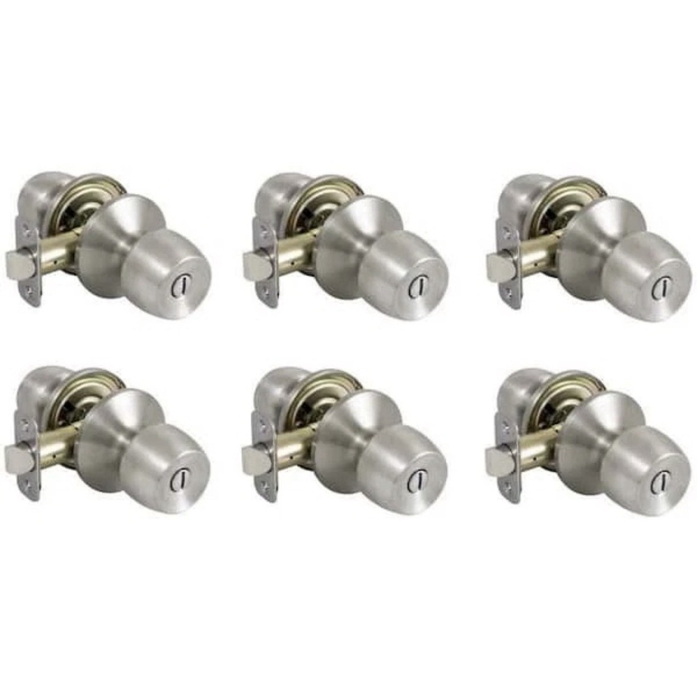 Defiant Brandywine Stainless Steel Bed/Bath Door knob (6-Pack)